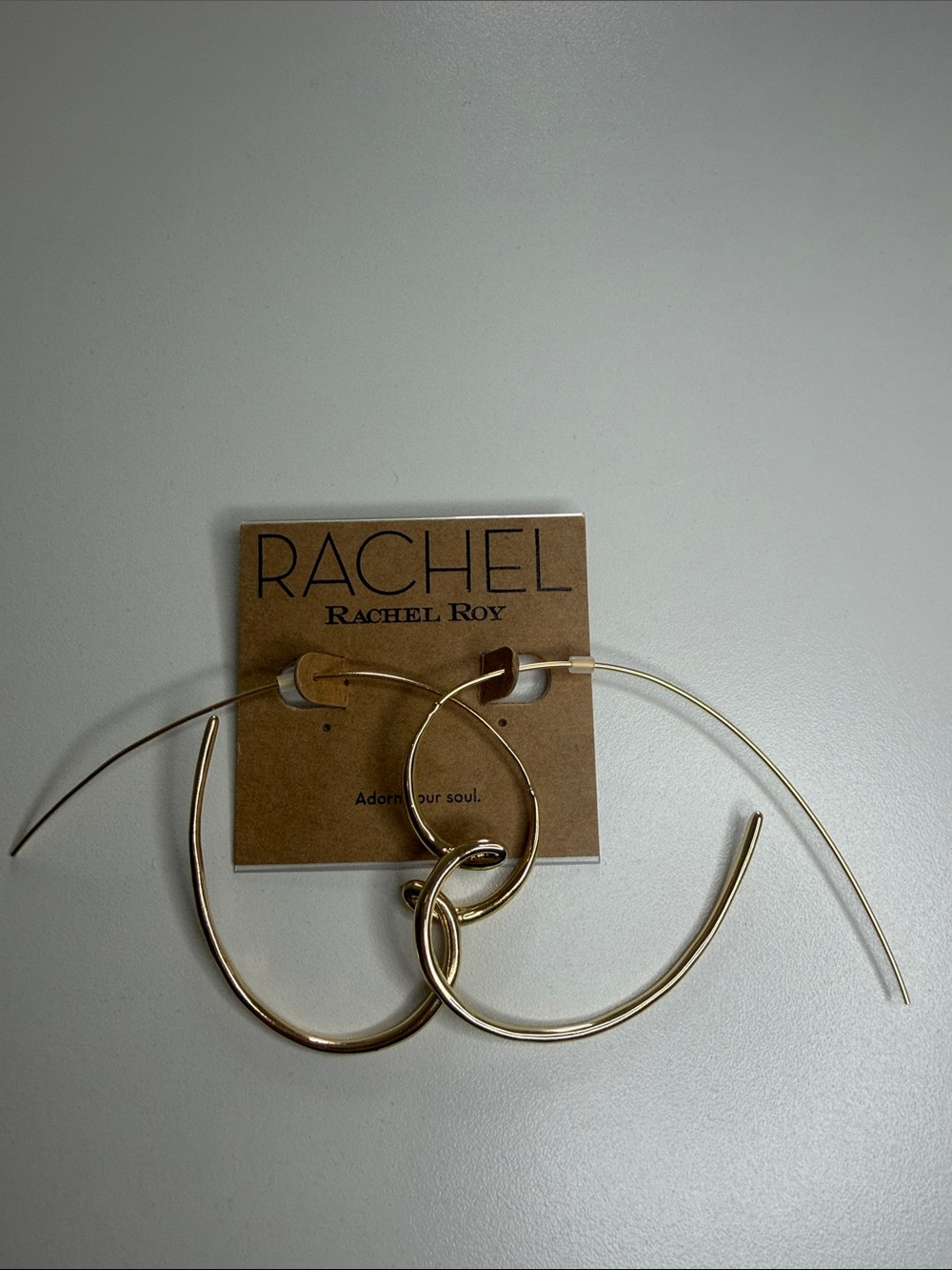 RACHEL Rachel Roy Shiny Gold Twisted Hoop Earrings
